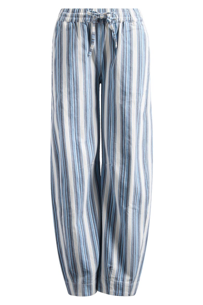 Felix Stripe Organic Cotton Drawstring Jeans, Alternate, color, BLUE