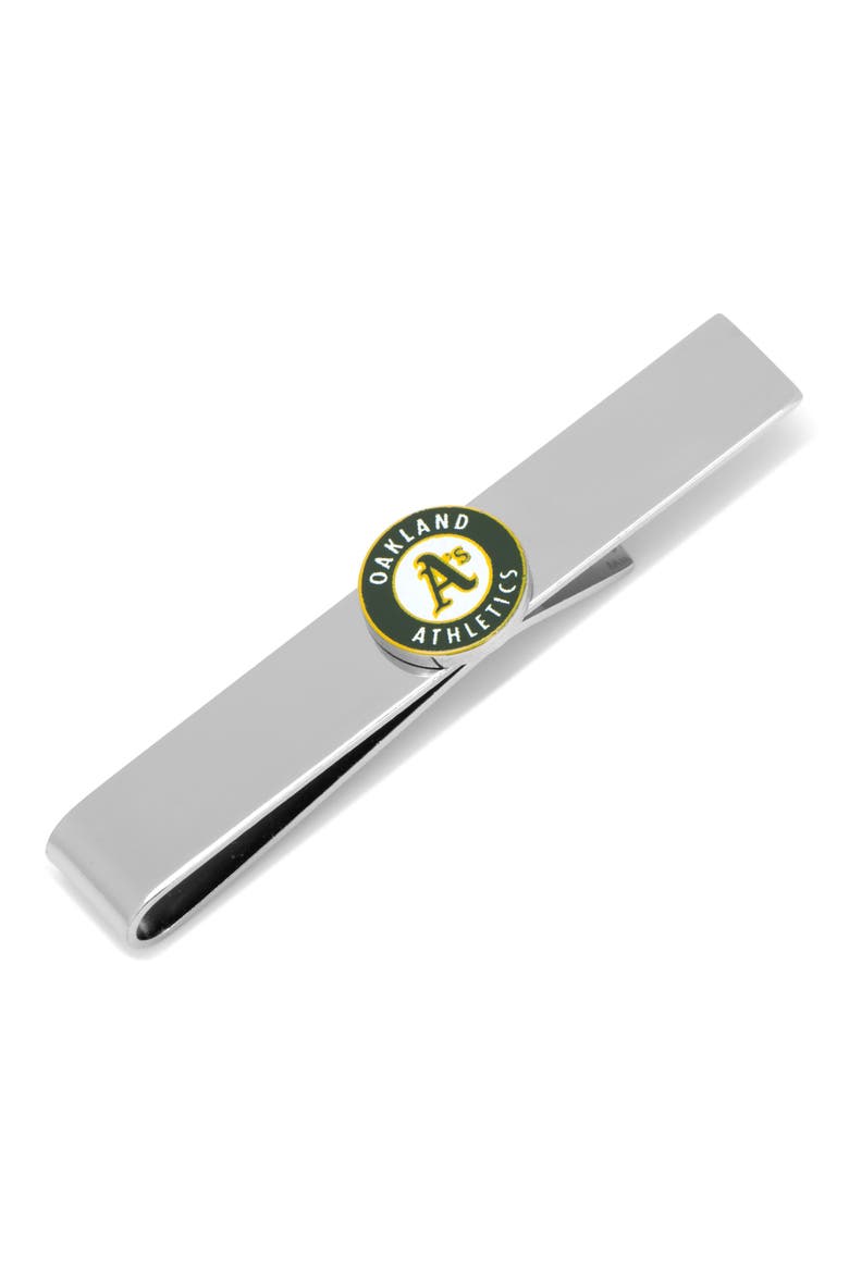 Oakland Athletics Tie Bar, Main, color, GREEN/ SILVER