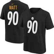 Nike Youth Nike T.J. Watt Black Pittsburgh Steelers Player Name & Number T-Shirt