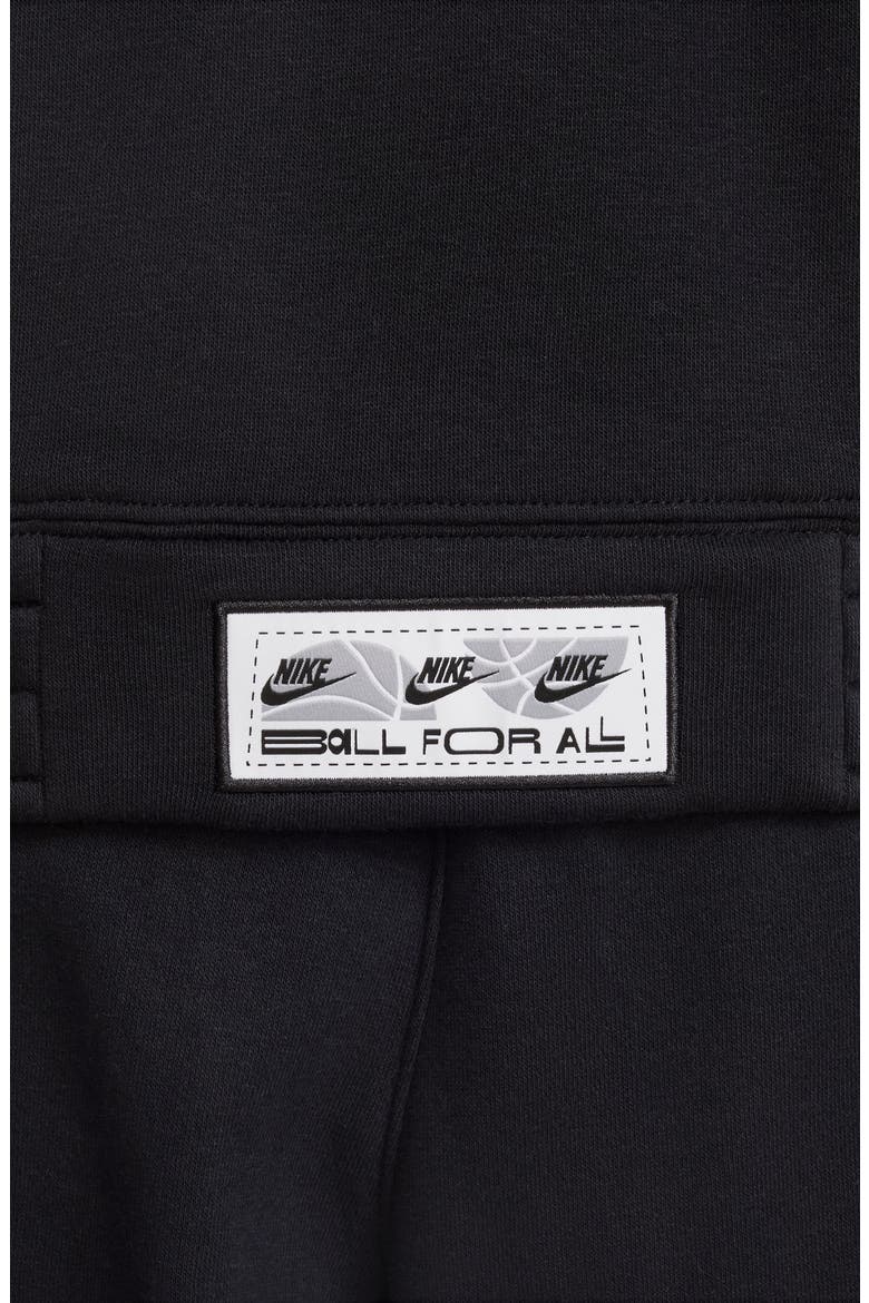 Kids' Culture of Basketball Short Sleeve Half-Zip Hoodie, Alternate, color, BLACK/ OPTI YELLOW