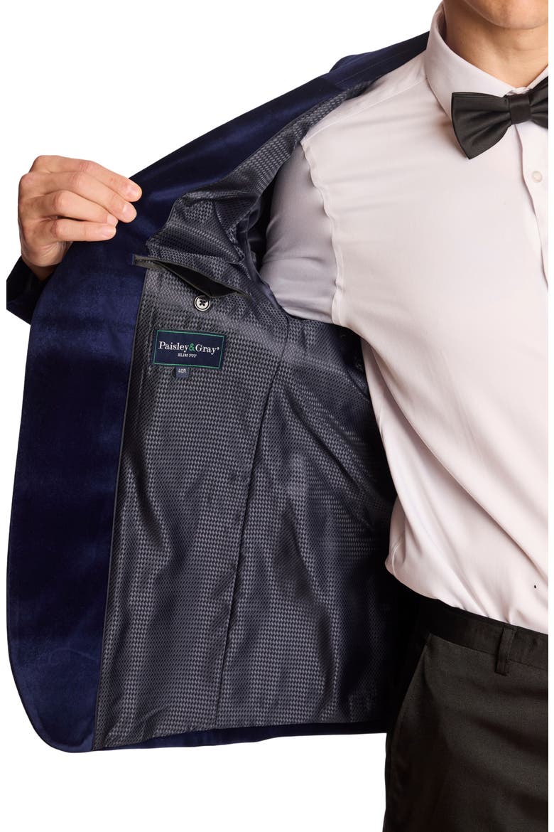Kyle Slim Fit Velvet Dinner Jacket, Alternate, color, DUSK VELVET