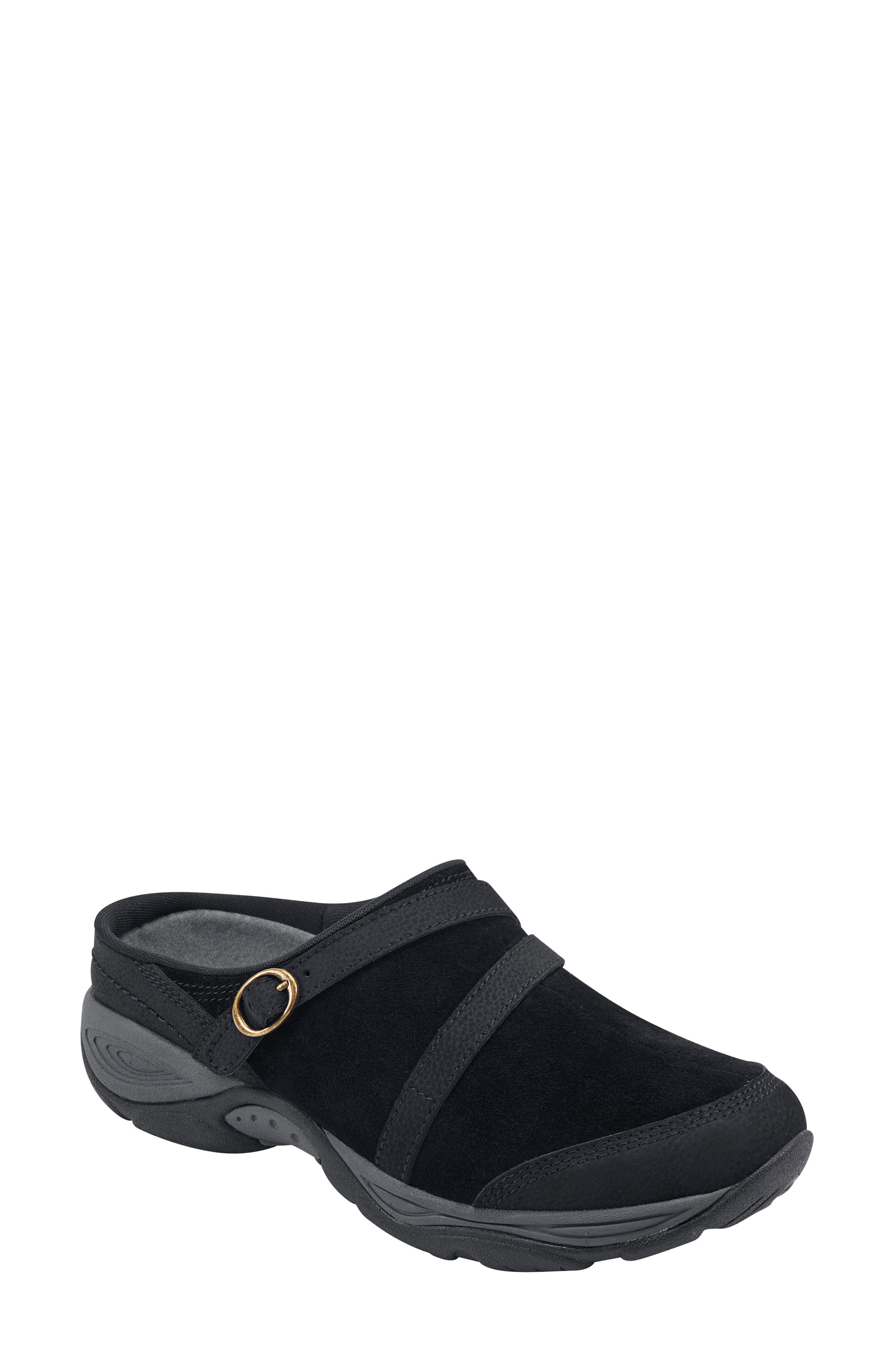 Easy Spirit Equinox Clog, Main, color, Black Suede