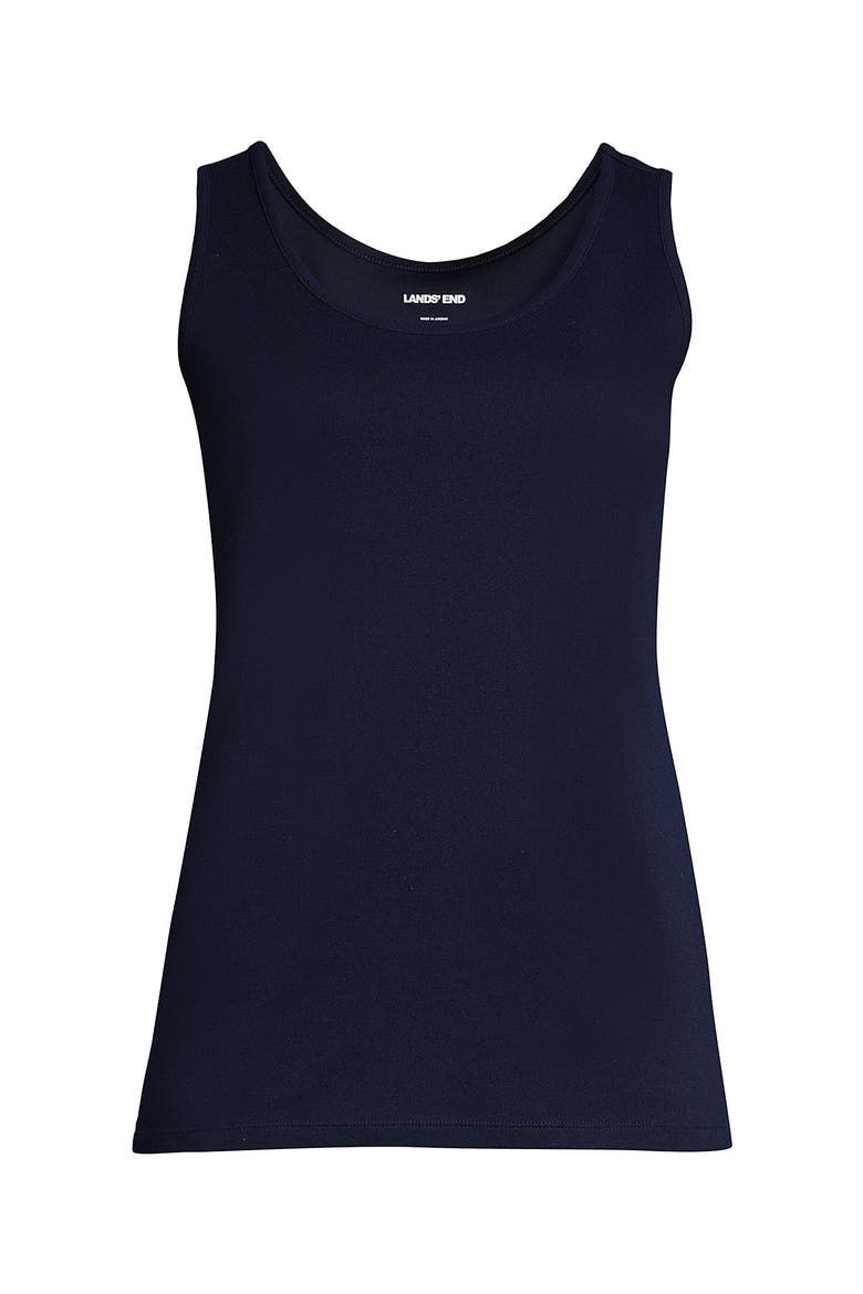 Cotton Tank Top, Alternate, color, Radiant Navy