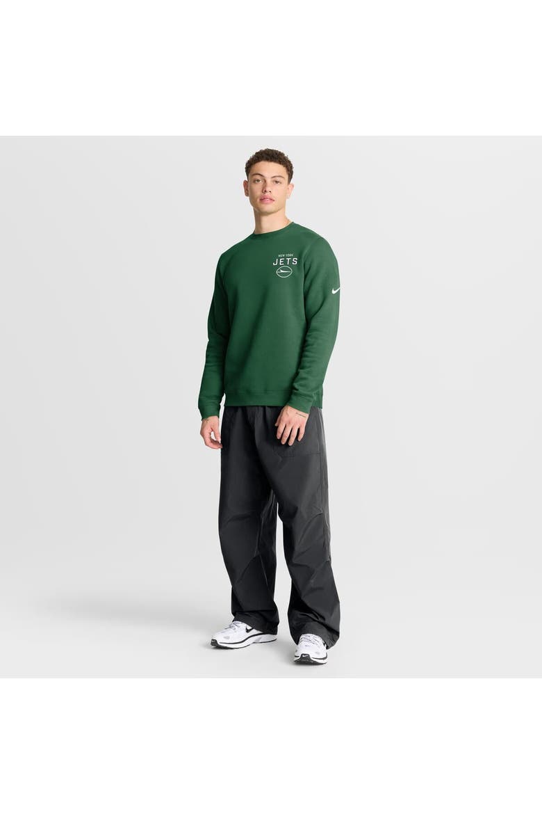 Men's Nike Green New York Jets Primetime Club Fleece Pullover Sweatshirt, Alternate, color, Green