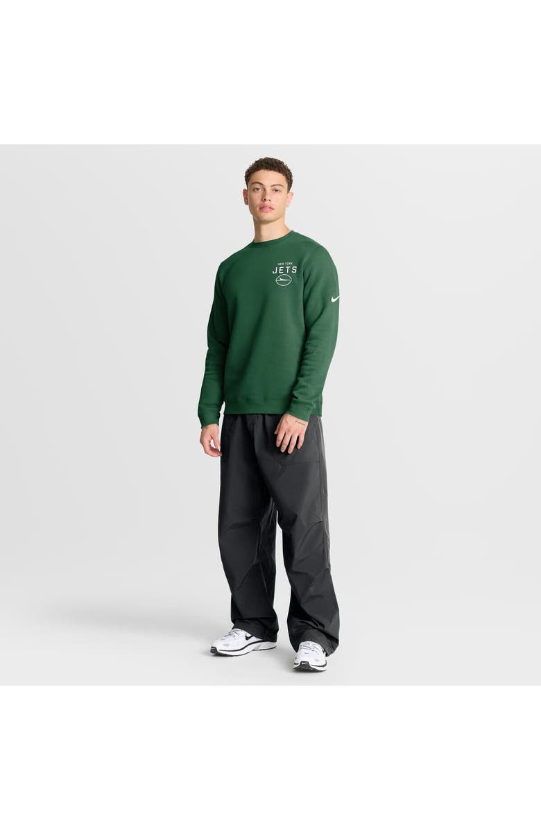 Nike Men's Nike Green New York Jets Primetime Club Fleece Pullover Sweatshirt, Alternate, color, Green