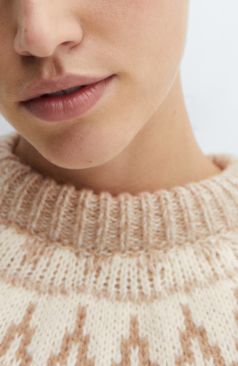 MANGO Fair Isle Crewneck Sweater, Alternate, color,
