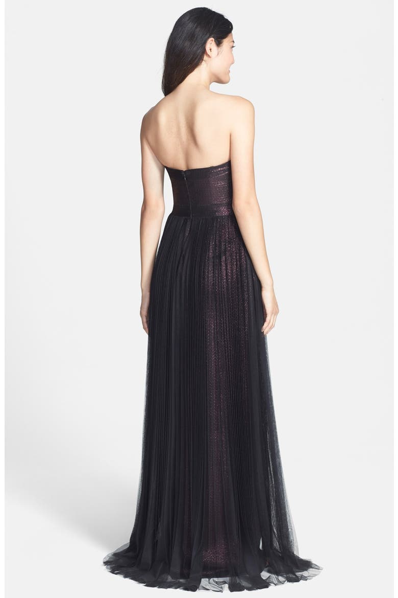 Shimmer Jacquard Gown, Alternate, color, ORCHID