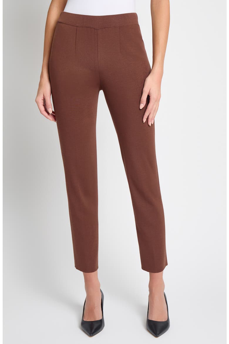 Nancy Slim Leg Knit Pants, Main, color, TRUFFLE