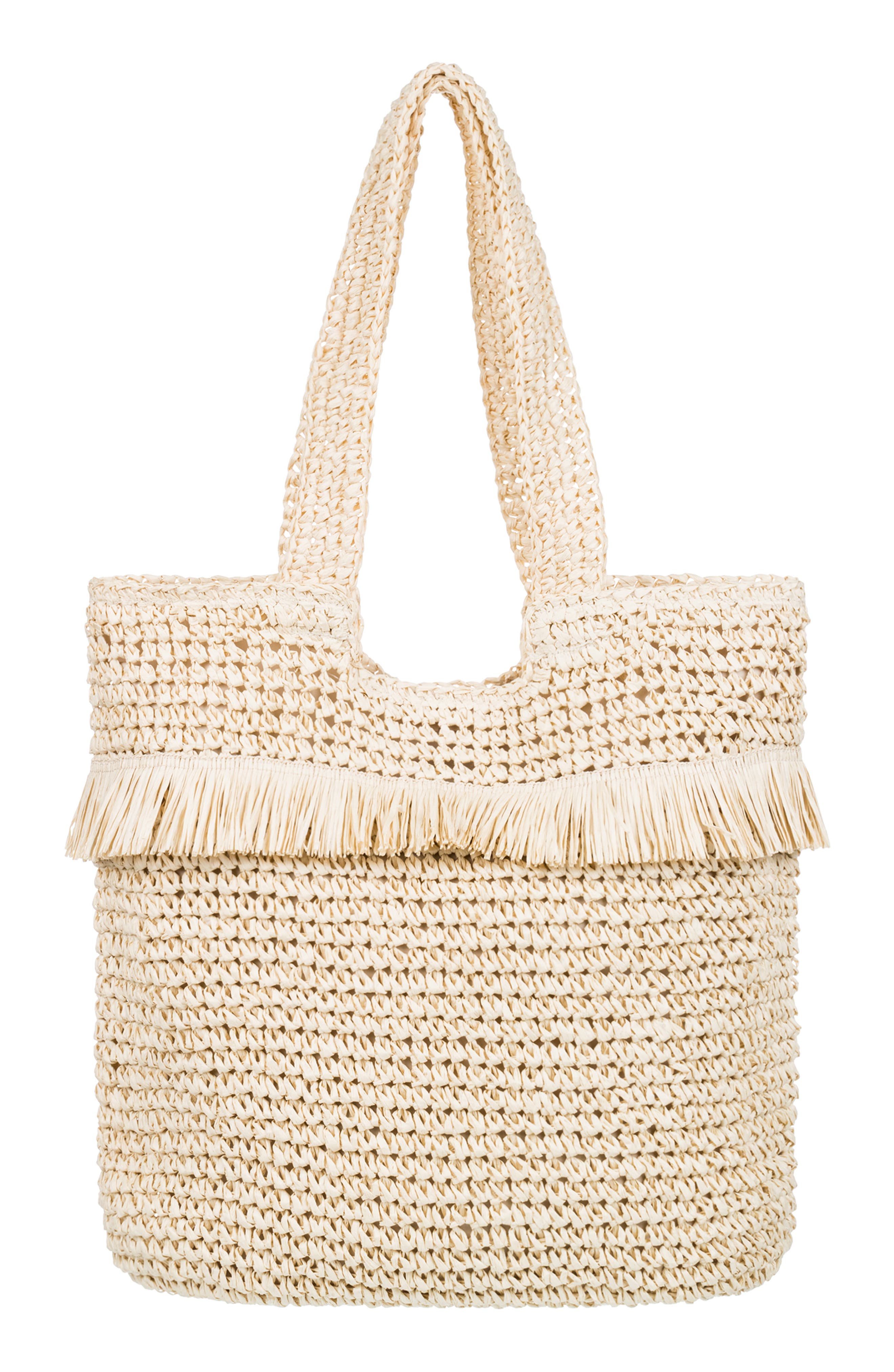 Roxy Jungle Jack Straw Tote, Alternate, color, 