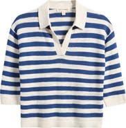 Seasalt Cornwall Gwynver Stripe Johnny Collar Sweater