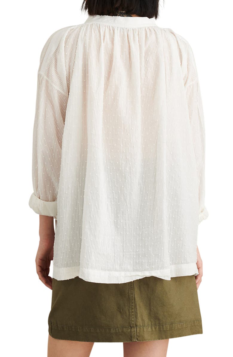 Alex Mill Stevie Swiss Dot Tunic Shirt, Alternate, color, 