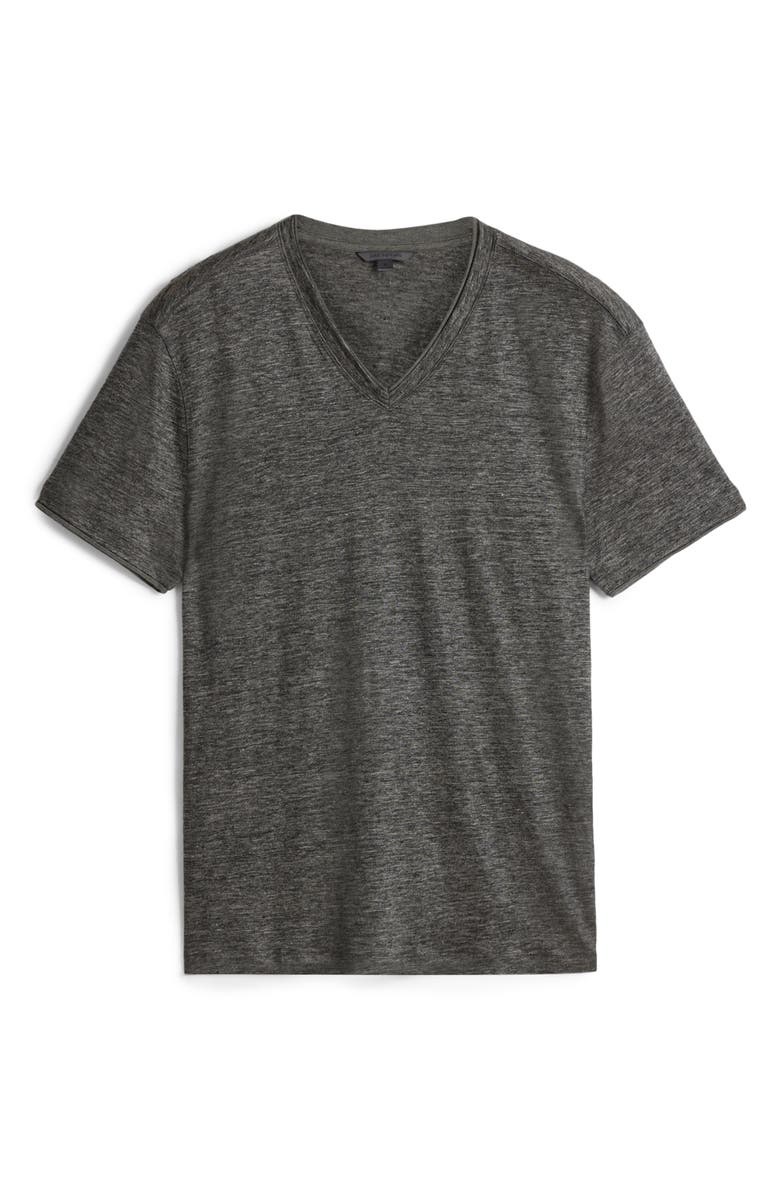 John Varvatos Wooster Regular Fit V-Neck Linen T-Shirt, Alternate, color,