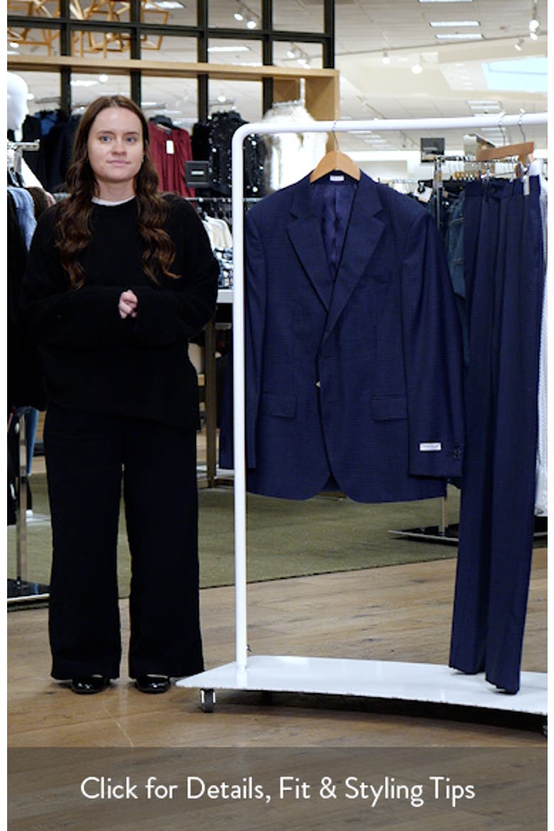 Flynn Classic Fit Navy Micrcheck Wool Suit video