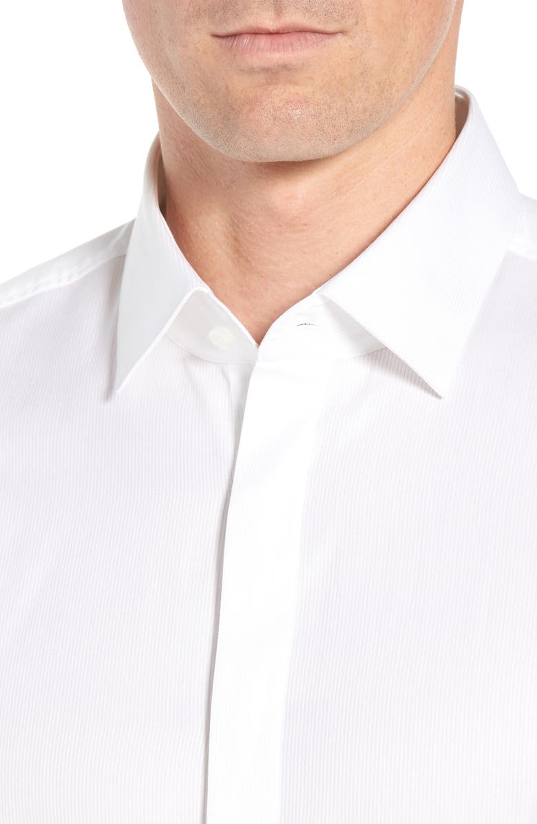 BOSS Myron Sharp Fit Tuxedo Shirt, Alternate, color, 