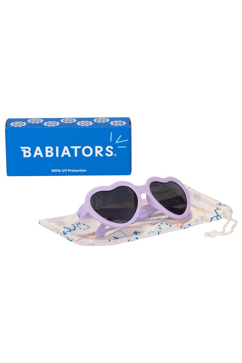 Kids' Heart Shaped Sunglasses, Alternate, color, IRIS