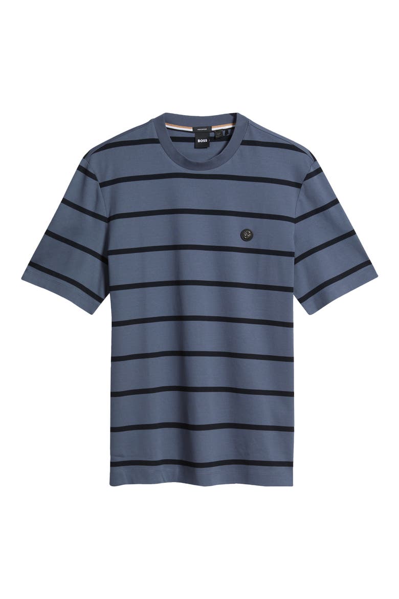 C-Taut Stripe T-Shirt, Alternate, color, OPEN BLUE