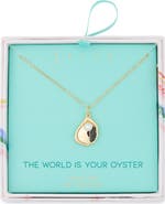 Leith Oyster Shell Faux Pearl Pendant Necklace