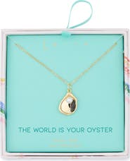 Leith Oyster Shell Faux Pearl Pendant Necklace