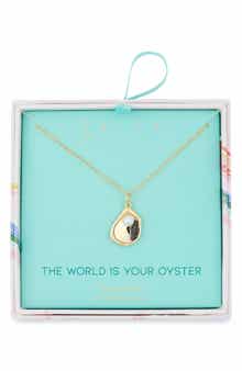 Leith Oyster Shell Faux Pearl Pendant Necklace