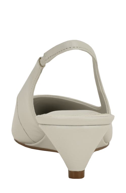 Calvin Klein Women's Mavalyn Tapered Low Wedge Slingback Pumps In White
