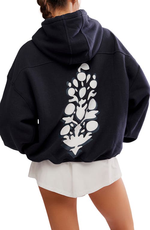 Free People Fp Movement Final Call Graphic Hoodie In Blue