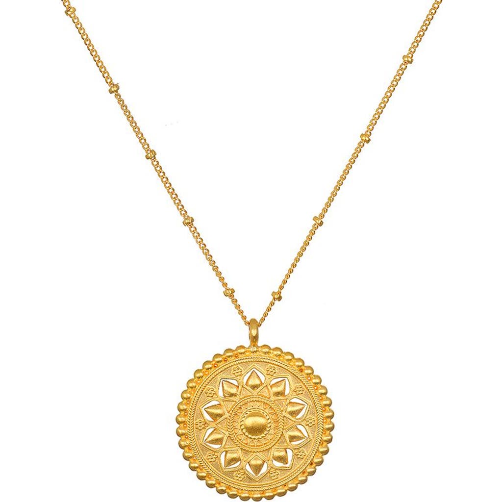 Satya Jewelry Inner Light Mandala Necklace In Gold