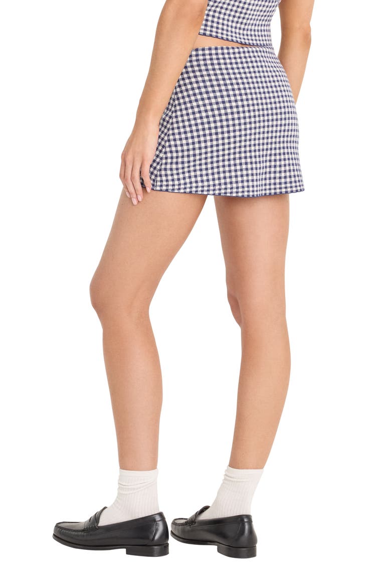 The Keepsake Gingham Miniskort, Alternate, color, NAVY GINGHAM