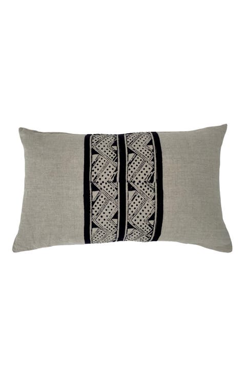 Mancala Charcoal Petit Lumbar Pillow Cover