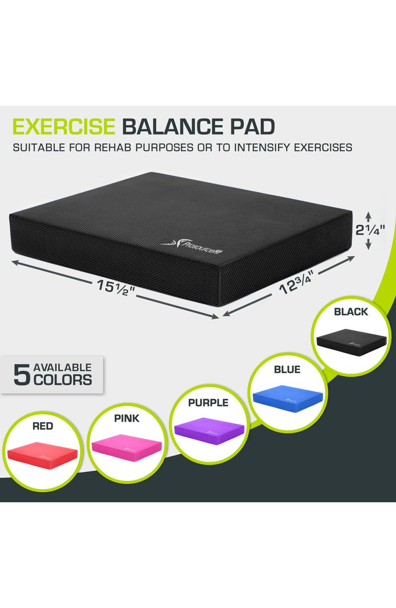 ProsourceFit Exercise Balance Pad, 15.5 x 12.75-in, Alternate, color, Black