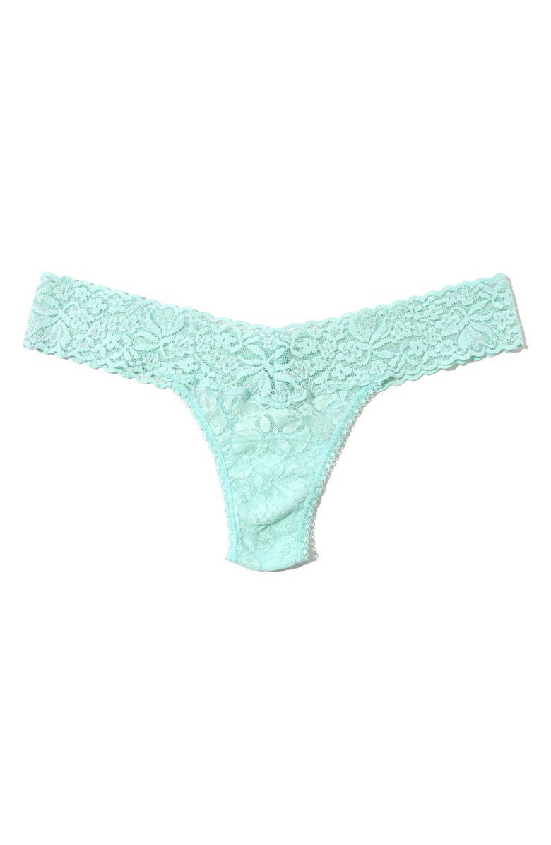 Hanky Panky Flora Lace Thong, Alternate, color, Mint Tea