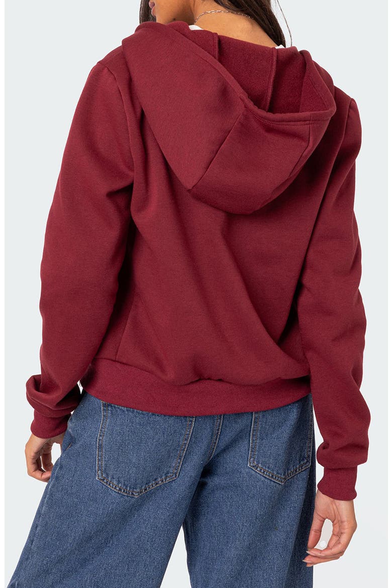Avery Zip Hoodie, Alternate, color, BURGUNDY