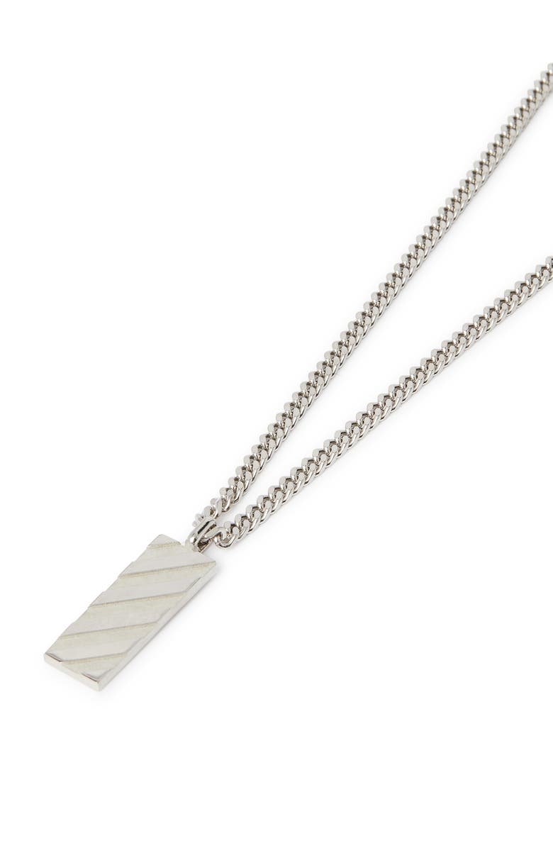 OFF WHITE Men's Diag Necklace, Alternate, color, Silver