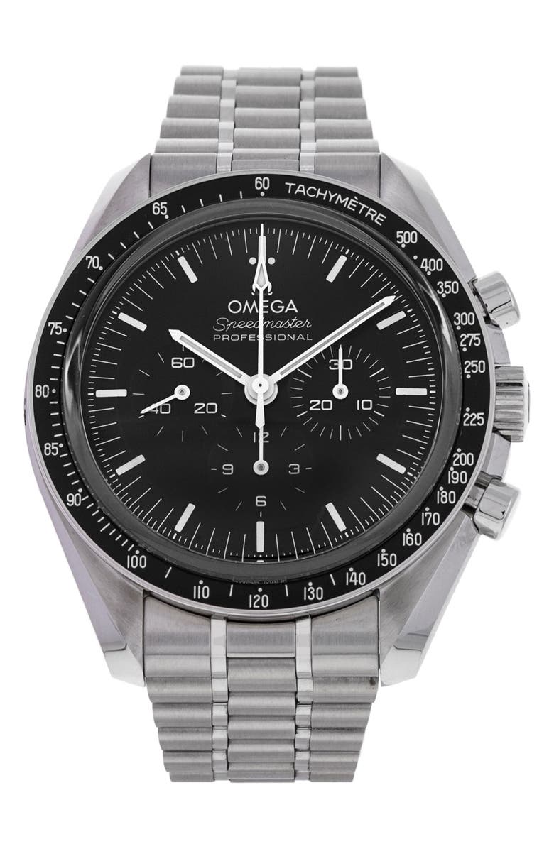 Watchfinder & Co. Omega Preowned 2022 Speedmaster Moonwatch Professional Chronograph Bracelet Watch, 42mm, Main, color, 