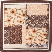 MARCUS ADLER Floral Satin Scarf