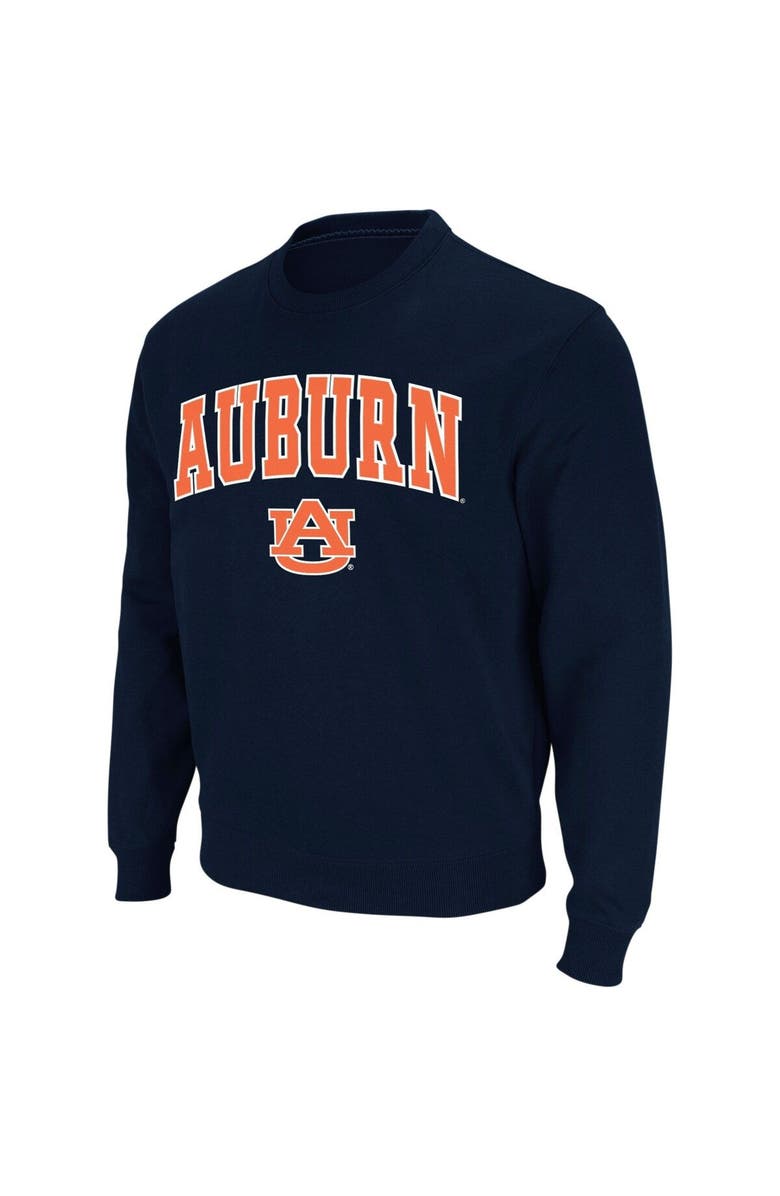 COLOSSEUM Men's Colosseum Navy Auburn Tigers Arch & Logo Crew Neck Sweatshirt, Alternate, color, Navy