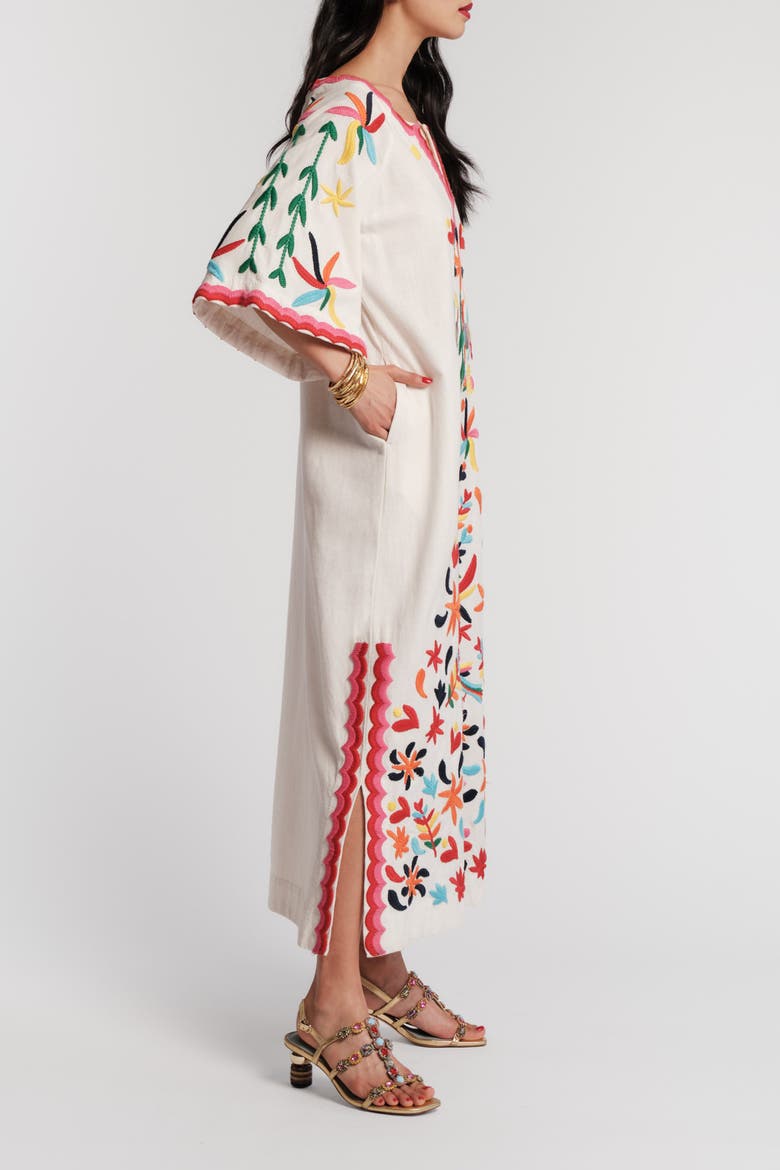 Charming Caftan Veracruz, Alternate, color, Oyster/Multi