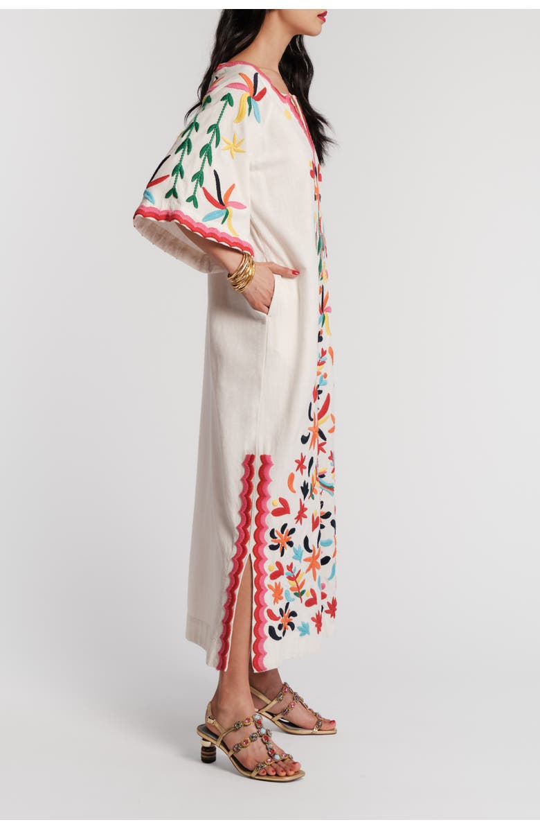 Frances Valentine Charming Caftan Veracruz, Alternate, color, Oyster/Multi