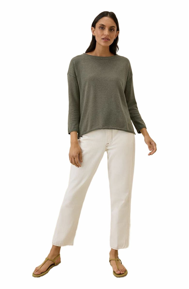 Pact Organic Cotton Classic Fine Knit Wide Neck Sweater, Alternate, color, 