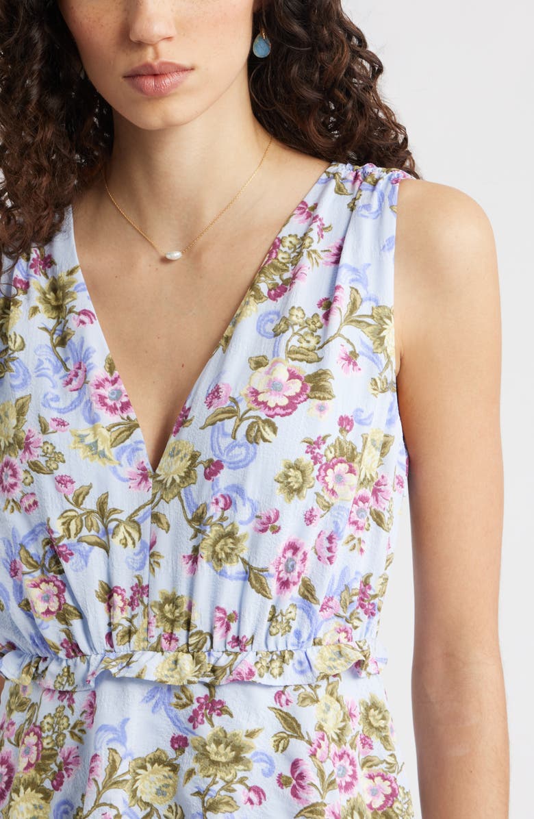 Chelsea28 Floral Tiered Maxi Dress, Alternate, color, Blue- Savannah Medallion