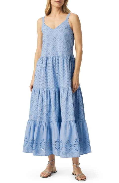 Wynona Eyelet Cotton Midi Dress