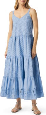 Splendid Wynona Eyelet Cotton Midi Dress