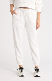 YOGALICIOUS Stone Wash Lace Trim Joggers