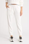 YOGALICIOUS Stone Wash Lace Trim Joggers
