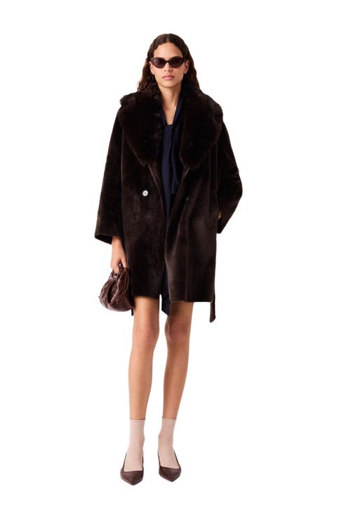 Mid-length Faux Fur Coat