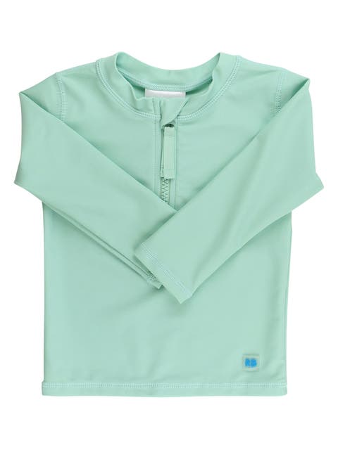 Boys UPF50+ Sun Protected Zipper Long Sleeve Rash Guard