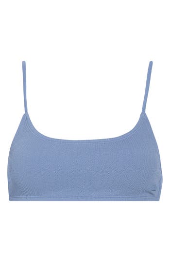 Shop Roxy Aruba Basic Bralette Bikini Top In Infinity Blue