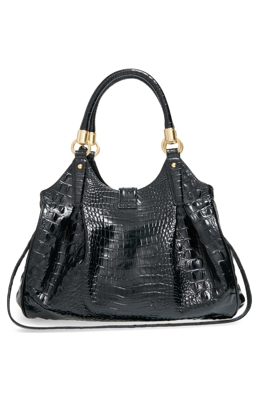 Brahmin Elisa Croc Embossed Leather Shoulder Bag, Alternate, color, 