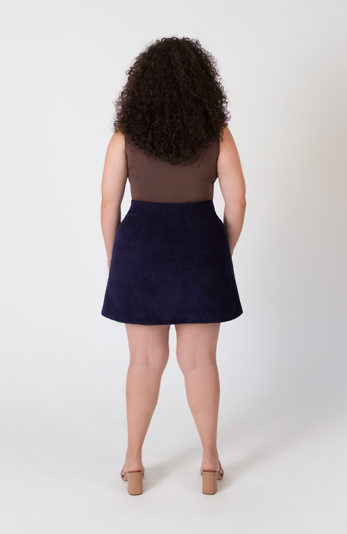 Aam The Label The Cord Mini Skirt In Blue