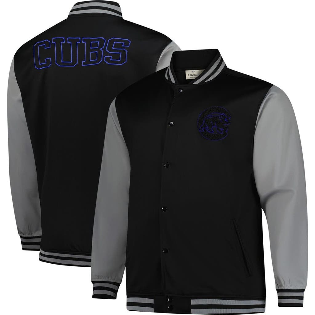 Profile Black/gray Chicago Cubs Full-snap Varsity Jacket