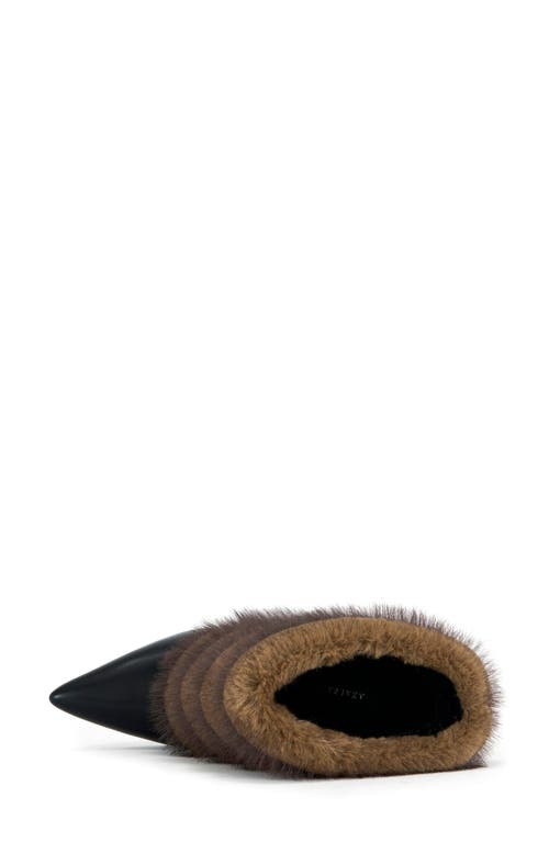 Azalea Wang Simon Faux Fur Bootie In Black